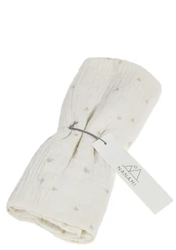 Discount Musselin Mulltuch 'Heart' Latte 135 x 100 cm Mulltücher|Mulltücher