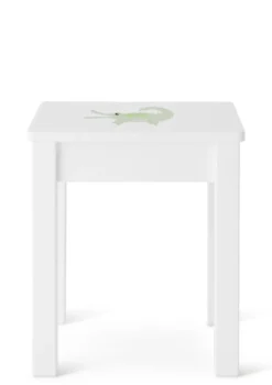 Outlet Nachttisch weiß handbemalt Kinder Bettzubehör|Bettzubehör