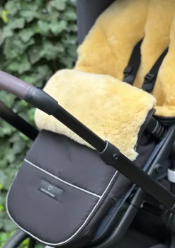 New Premium Lammfell-Fußsack midnight black Kinder Fußsäcke