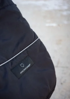 New Premium Lammfell-Fußsack midnight black Kinder Fußsäcke