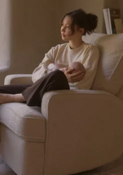 Discount Relax-Sessel 'Swivel & Gliding Recliner' mit manueller Liege-Funktion Teddy Taupe Kinder Stillen & Stillzubehör|Living