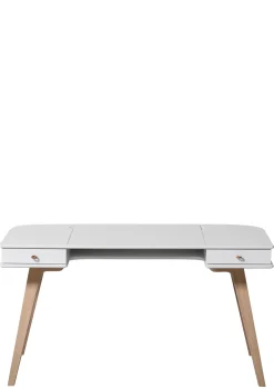 Clearance Schreibtisch 66 cm & Armlehnstuhl 'Wood' Weiß/Eiche Kinder Jugendzimmer|Jugendzimmer