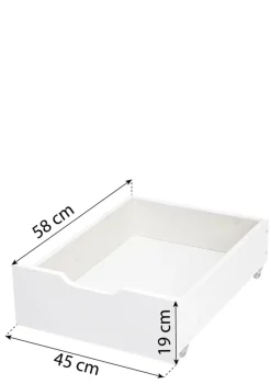 Best Schublade auf Rädern weiß Kinder Aufbewahrung|Hochbetten & Etagenbetten