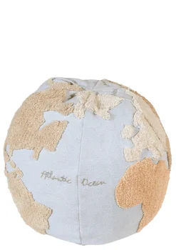 Sale Sitzpouf 'World Map' Natural / Blue Kinder Kinderstühle & Kindertische