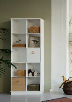 Online Standregal 'Wood' vertikal 2 x 5 / weiß mit Sockel Kinder Living|Jugendzimmer