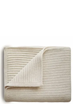 Online Strick-Babydecke Beige Melange Kinder Decken & Kissen|Decken & Kissen