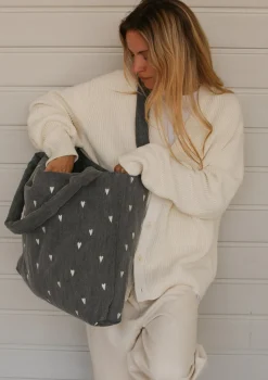 New Tasche 'Grey Denim Mom-Bag' Hearts Kinder Taschen & Rucksäcke|Wickeltaschen & Wickelrucksäcke