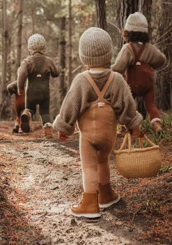 Teddy-Strumpfhose mit Trägern mit Fuß light brown Alle Accessoires|Strumpfhosen & Socken