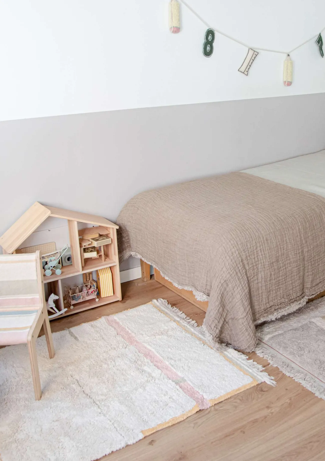 New Teppich 'Lanes Vintage' Nude waschbar 130 x 90 cm Kinder Spielmatten & Spieldecken