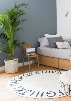 Teppich mit Buchstaben 'ABC' waschbar Ø 150 cm Kinder Spielmatten & Spieldecken