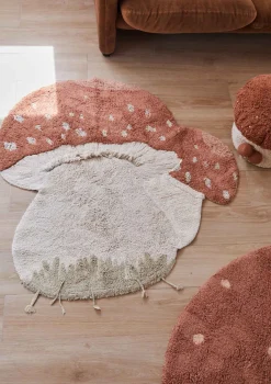 Online Teppich mit Pilz-Motiv 'Boletus' waschbar 120 x 120 cm Kinder Spielmatten & Spieldecken