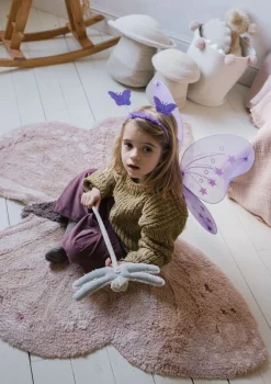Best Teppich mit Tiermotiv 'Butterfly' waschbar 120 x 90 cm Kinder Spielmatten & Spieldecken