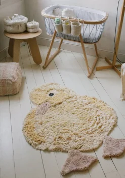 New Teppich mit Tiermotiv 'Ducky' waschbar 120 x 95 cm Kinder Spielmatten & Spieldecken