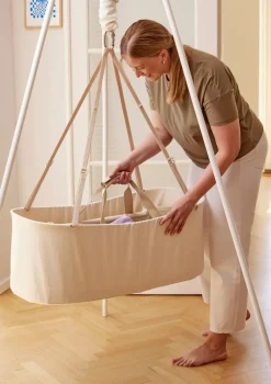 Discount 3-tlg. Babywiegen-Set Natur Kinder Beistellbetten & Babywiegen|Beistellbettchen & Babywiegen