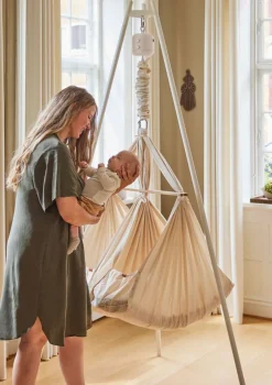 Sale 3-tlg. Federwiegen-Set 'Premium' für Zwillinge Natur Kinder Beistellbetten & Babywiegen|Beistellbettchen & Babywiegen