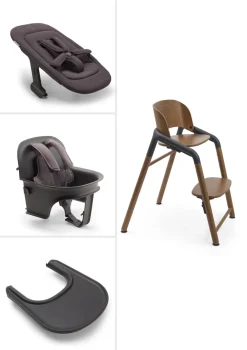 Hot Ultimatives Hochstuhl-Set 'Giraffe' warmes Holz / Grau Kinder Kinderstühle & Kindertische|Hochstühle