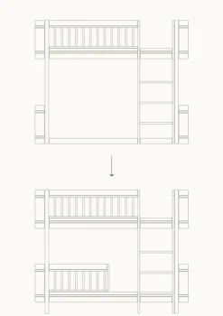 Online Umbauset für 'Wood Mini+' halbhohes Hochbett zum halbhohen Etagenbett Kinder Hochbetten & Etagenbetten|Babybetten & Kinderbetten