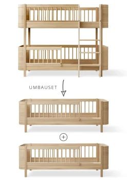 Sale Umbauset für 'Wood Mini+' halbhohes Etagenbett zu zwei Juniorbetten Kinder Hochbetten & Etagenbetten|Babybetten & Kinderbetten