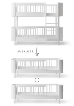 Discount Umbauset für 'Wood Mini+' halbhohes Etagenbett zu zwei Juniorbetten Kinder Hochbetten & Etagenbetten|Babybetten & Kinderbetten