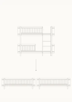 Discount Umbauset für 'Wood Mini+' halbhohes Etagenbett zu zwei Juniorbetten Kinder Hochbetten & Etagenbetten|Babybetten & Kinderbetten