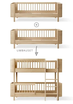 Outlet Umbauset für 'Wood Mini+' zwei Juniorbetten zum halbhohen Etagenbett Kinder Babybetten & Kinderbetten|Babybetten