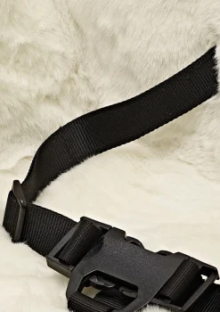 Discount Veganer Lammfell-Sitzeinsatz weiß/schwarz Kinder Fußsäcke