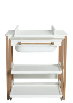 Outlet Wickel- und Badestation 'Smart' white natural Kinder Badzubehör|Badzubehör