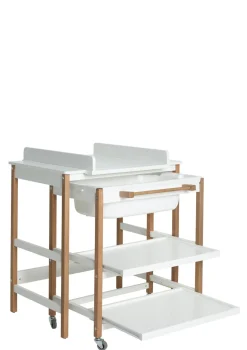 Outlet Wickel- und Badestation 'Smart' white natural Kinder Badzubehör|Badzubehör