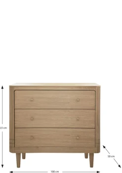 Clearance (Wickel-)Kommode 'Nature Dresser 2.0' Eiche Kinder Jugendzimmer|Jugendzimmer
