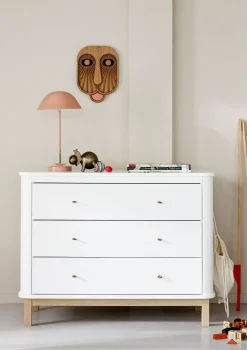 Discount (Wickel-)Kommode 'Wood' 3 Schubladen Kinder Jugendzimmer|Jugendzimmer
