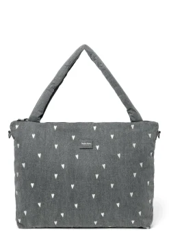New Wickeltasche 'Denim Diaper Bag' Grey Hearts Taschen & Rucksäcke