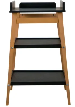 Wickeltisch 'Hip' black natural Kinder Badzubehör|Badzubehör