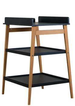 Wickeltisch 'Hip' black natural Kinder Badzubehör|Badzubehör