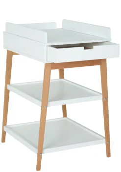 Outlet Wickeltisch 'Hip' white natural Kinder Badzubehör|Badzubehör