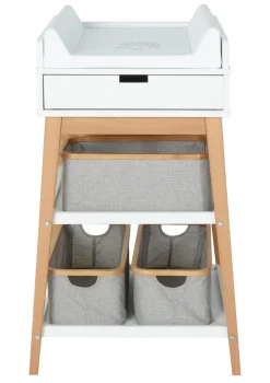 Outlet Wickeltisch 'Hip' white natural Kinder Badzubehör|Badzubehör