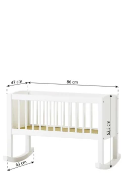 Wiege weiß 80 x 40 cm Kinder Beistellbetten & Babywiegen|Beistellbettchen & Babywiegen