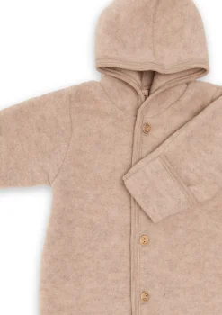 Best Wollfleece Overall mit Kapuze sand melange Overalls